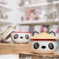 Panda Kawaii Kom met deksel voor anime-fans