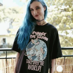 Pinky en de Brain - Neem de wereld over T-shirt zwart