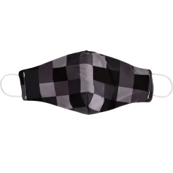 Pixel gezichtsmasker voor Minecraft fans grijs