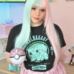Pokemon - Bulbasaur College T-shirt zwart