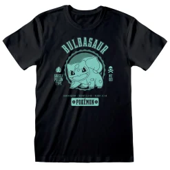 Pokemon - Bulbasaur College T-shirt zwart