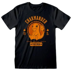 Pokemon - Charmander College T-Shirt Zwart