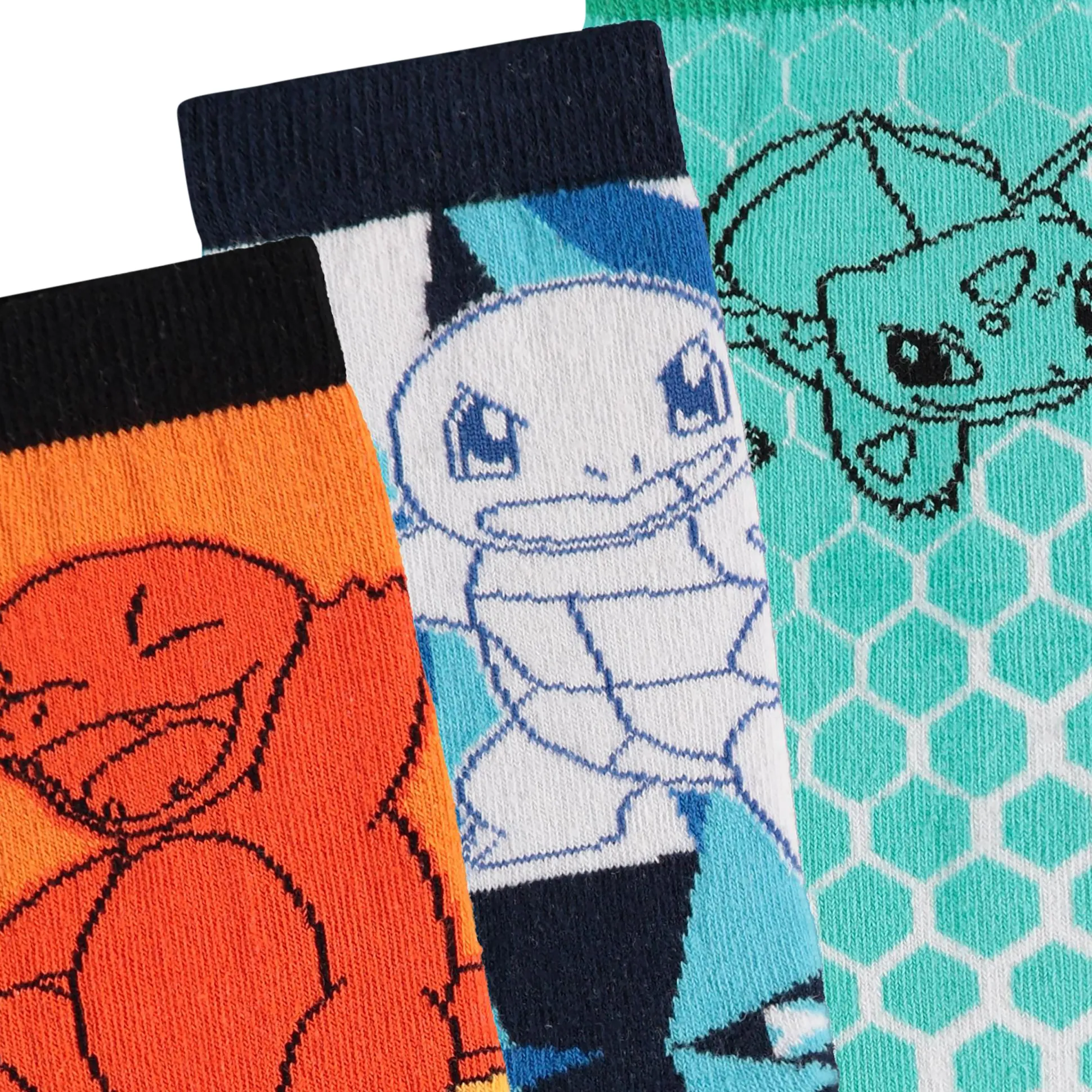 Pokemon - Charmander, Squirtle, Bulbasaur Sokken 3-delige Set