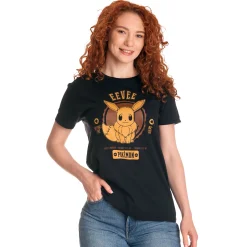Pokemon - Eevee College T-Shirt Zwart