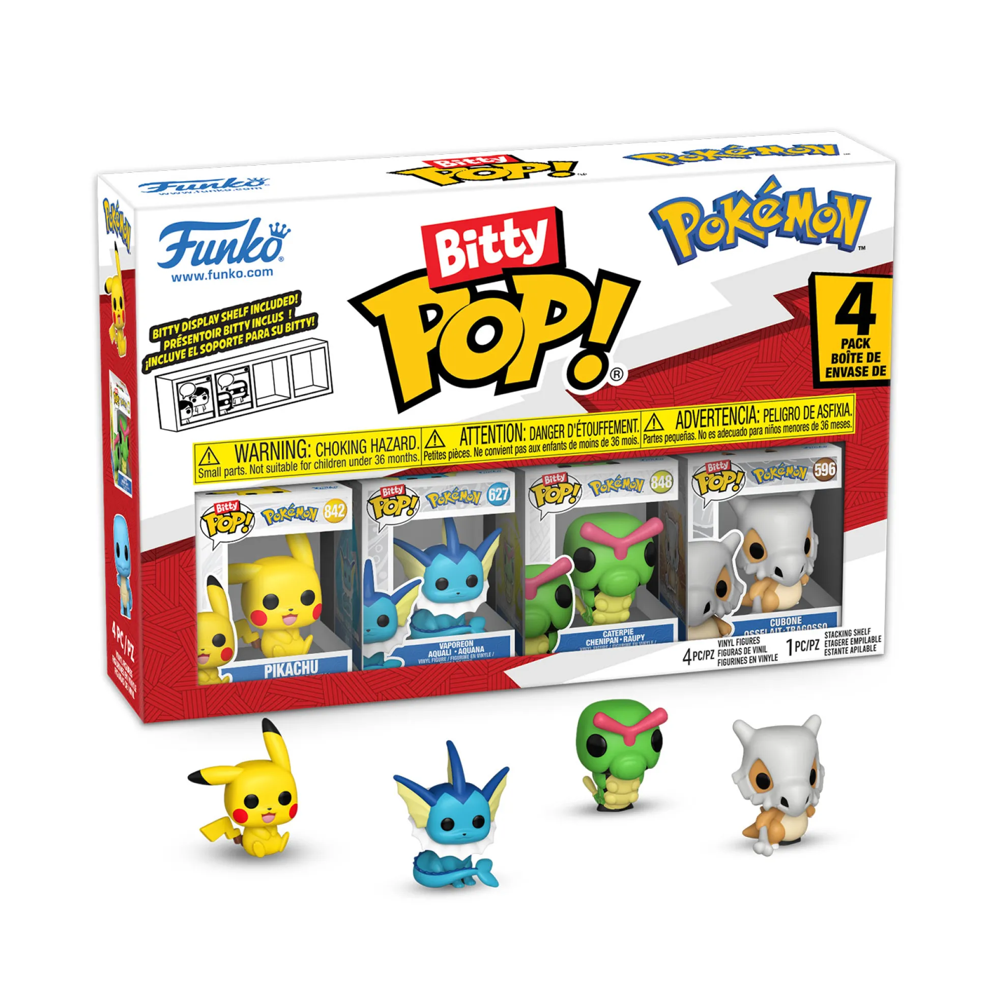 Pokemon - Pikachu en Vrienden Funko Bitty Pop 4-delige Figuren Set Serie 1