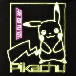 Pokemon - Pikachu Neon T-shirt Kinderen Zwart