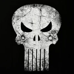 Punisher - Skull Distress Logo T-shirt zwart
