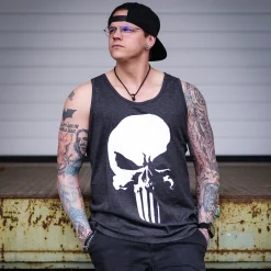 Punisher - Skull Tanktop grijs
