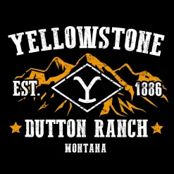 Ranch Logo T-shirt voor Yellowstone fans zwart