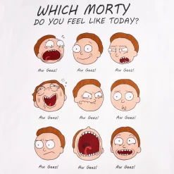 Rick en Morty - Emotie van Morty wit T-shirt