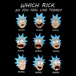Rick en Morty - Emoties van Rick T-Shirt zwart