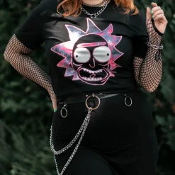 Rick en Morty - Neon Rick Glow in the Dark T-Shirt Zwart