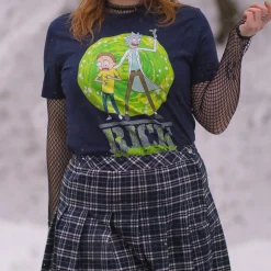 Rick en Morty - Portal T-shirt blauw