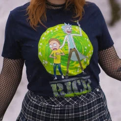 Rick en Morty - Portal T-shirt blauw