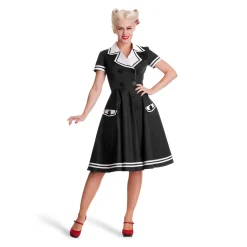 Rockabilly zeeman jurk zwart