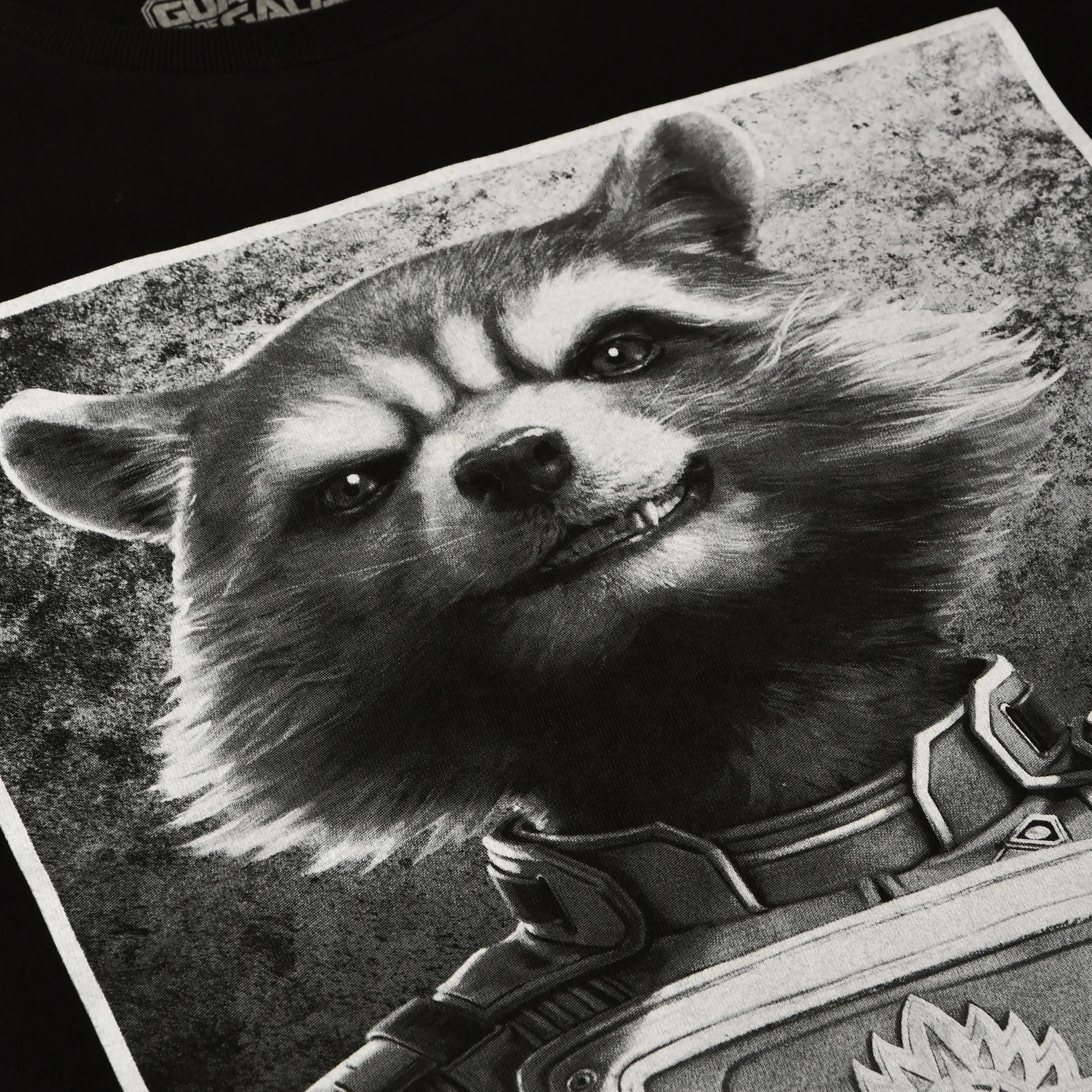 Rocket Raccoon T-Shirt Zwart - Marvel