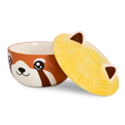 Rode Panda Kawaii Kom met Deksel voor Anime Fans