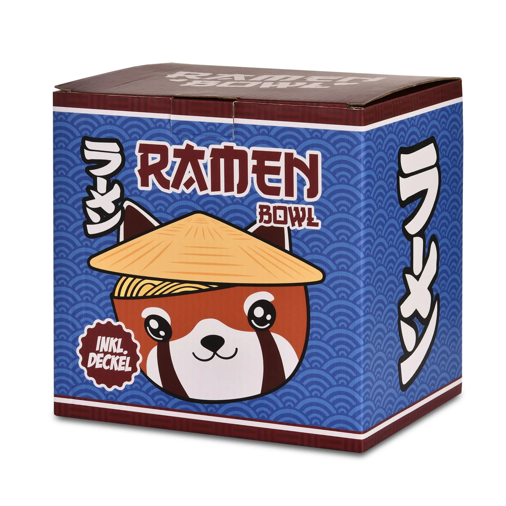 Rode Panda Kawaii Kom met Deksel voor Anime Fans