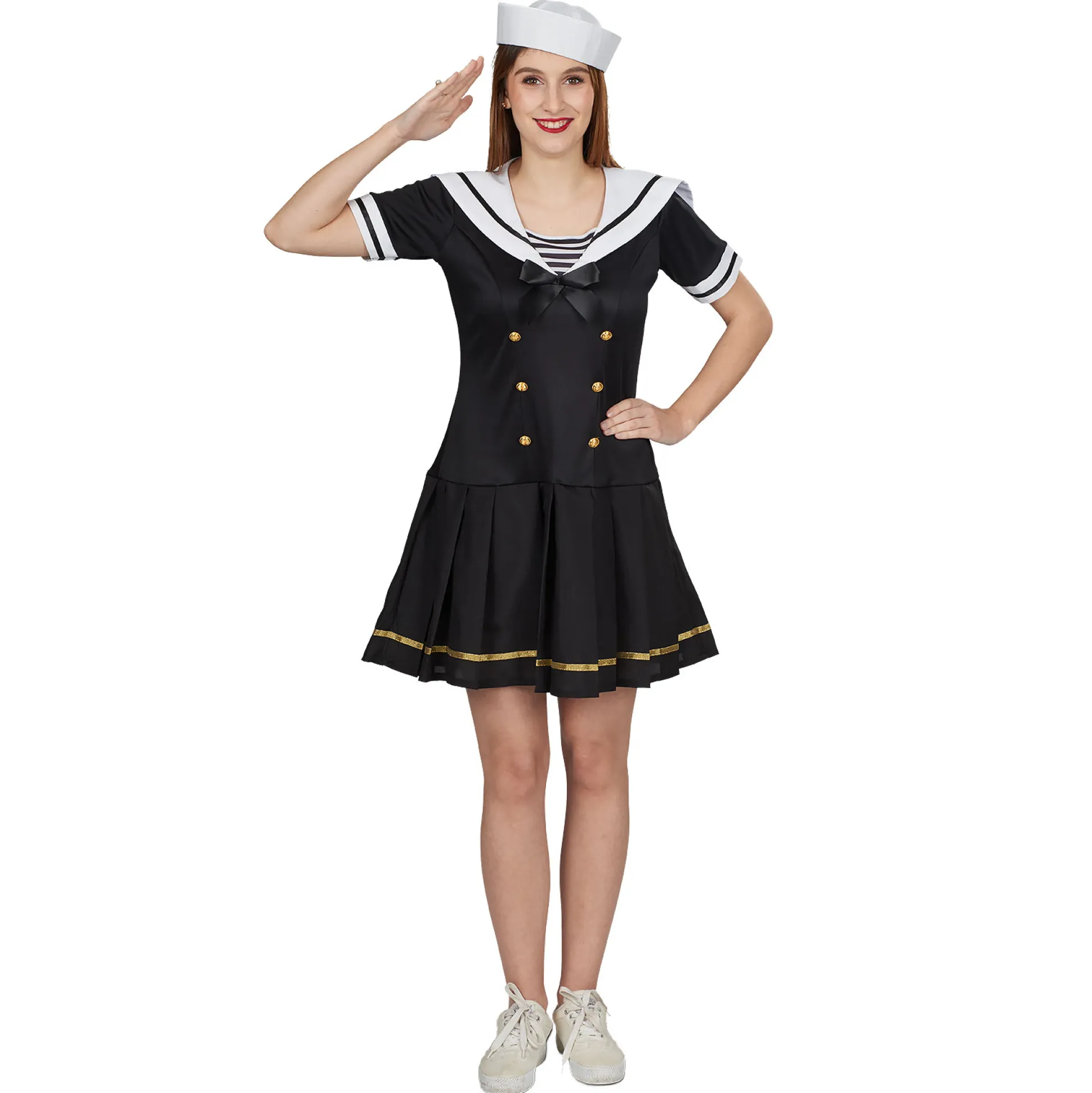 Sailor Girl Kostuum Dames Zwart