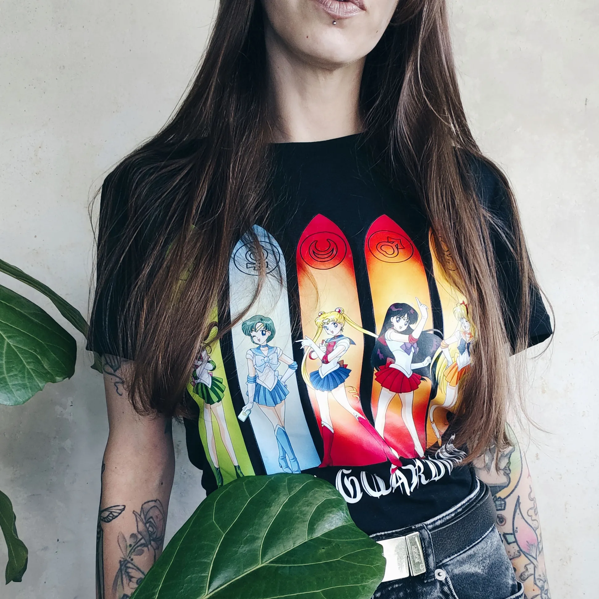 Sailor Moon - Sailor Guardians Inner Senshi T-shirt zwart