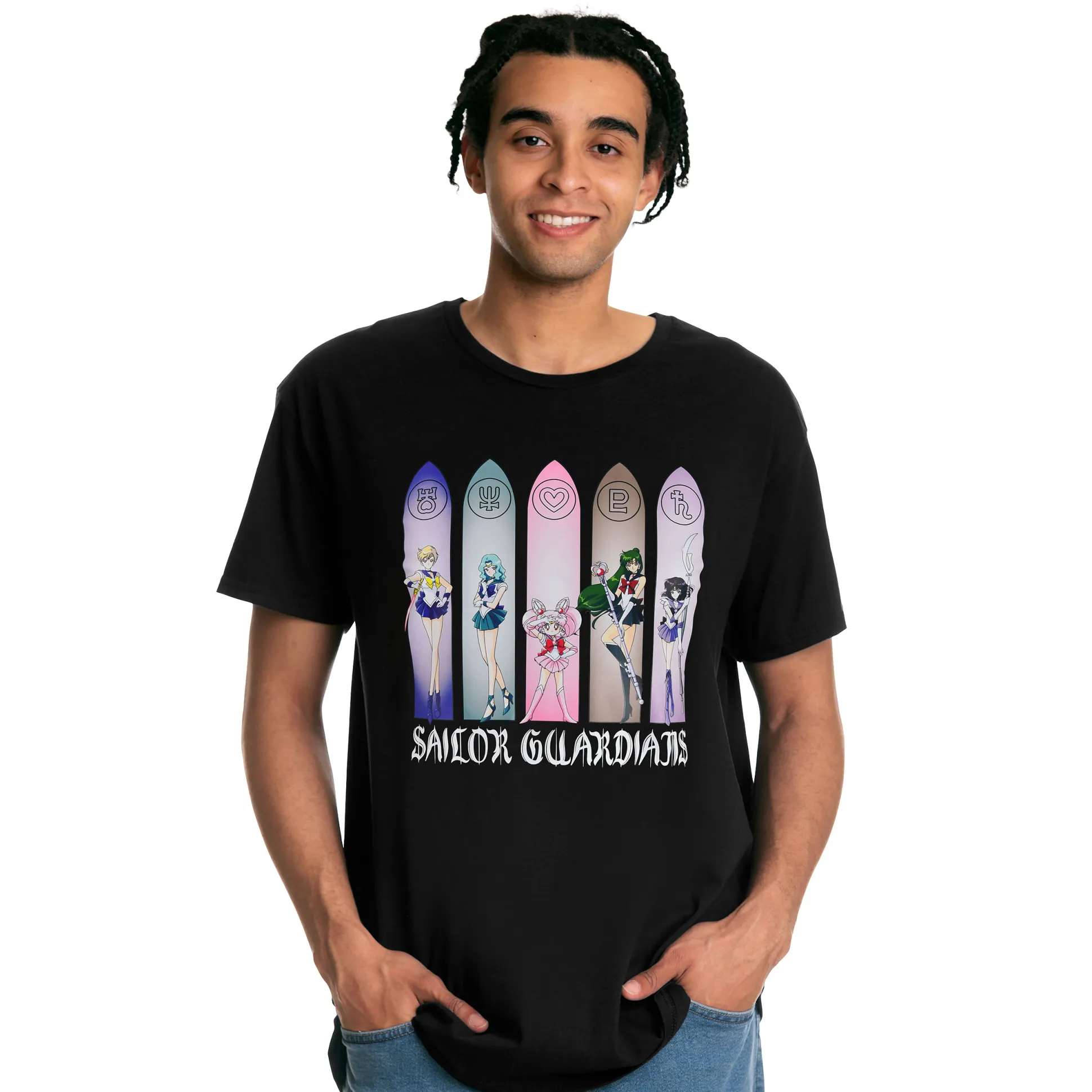 Sailor Moon - Sailor Guardians Outer Senshi zwart T-shirt