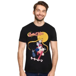 Sailor Moon met Luna T-shirt zwart