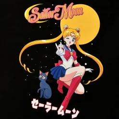 Sailor Moon met Luna T-shirt zwart
