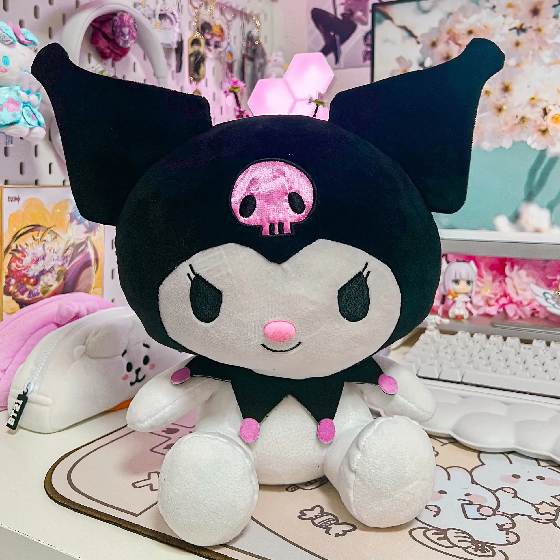 Sanrio - Hello Kitty Kuromi Pluchen Figuur