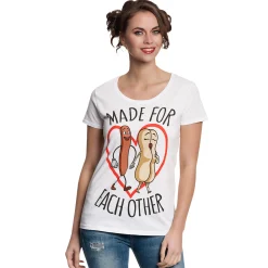 Sausage Party - Made For Each Other Dames T-shirt Wit