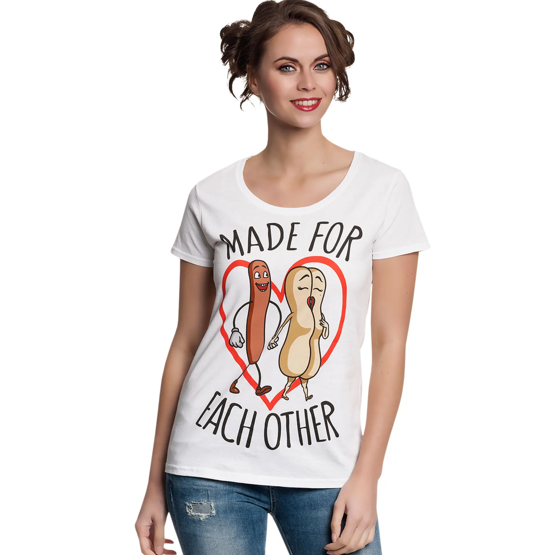 Sausage Party - Made For Each Other Dames T-shirt Wit