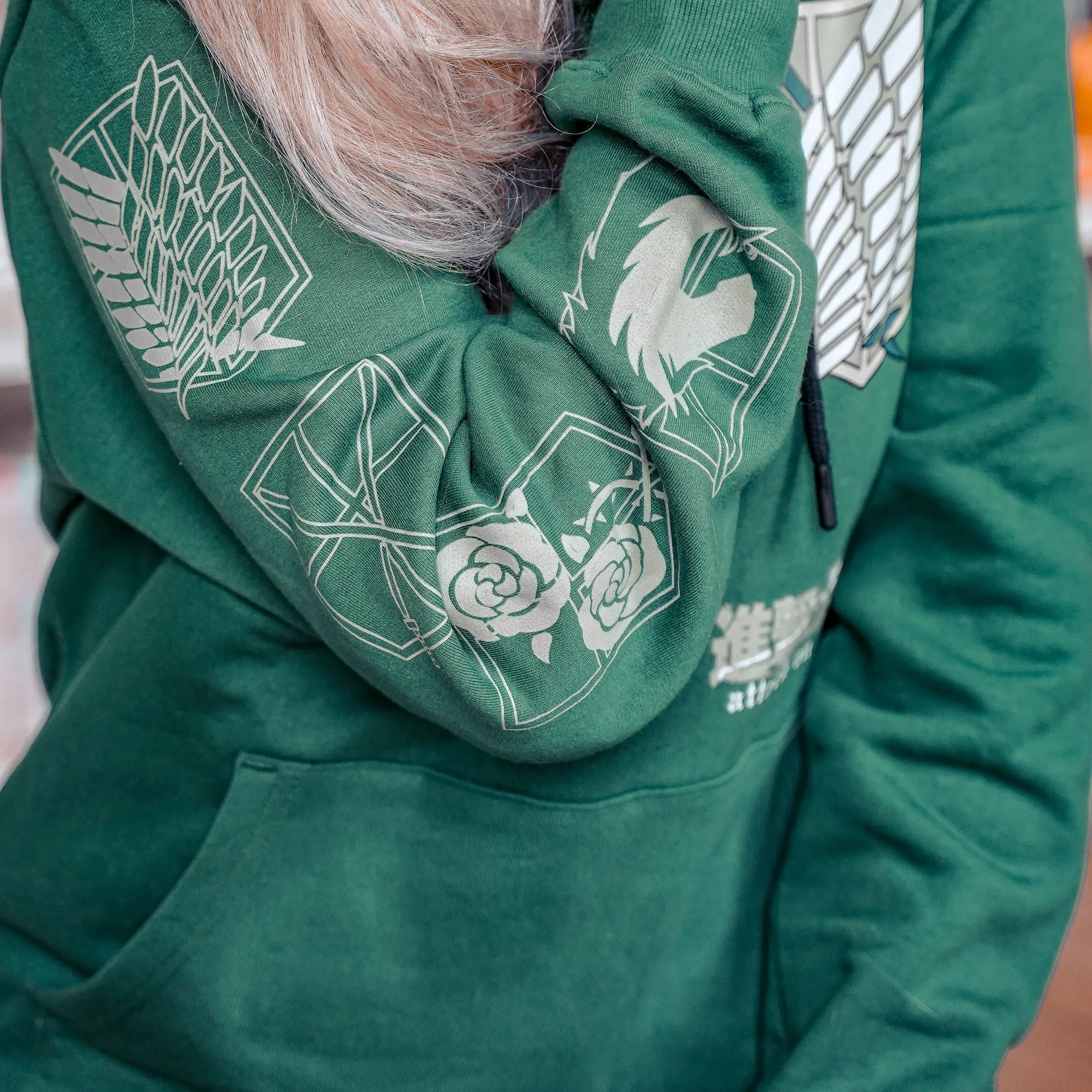 Scout Symbool Militaire Hoodie Groen - Attack on Titan