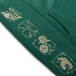 Scout Symbool Militaire Hoodie Groen - Attack on Titan
