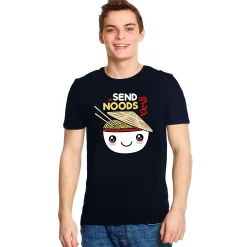 Send Noods Ramen T-shirt voor anime fans blauw