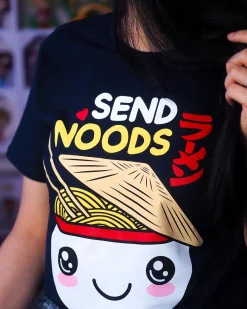 Send Noods Ramen T-shirt voor anime fans blauw