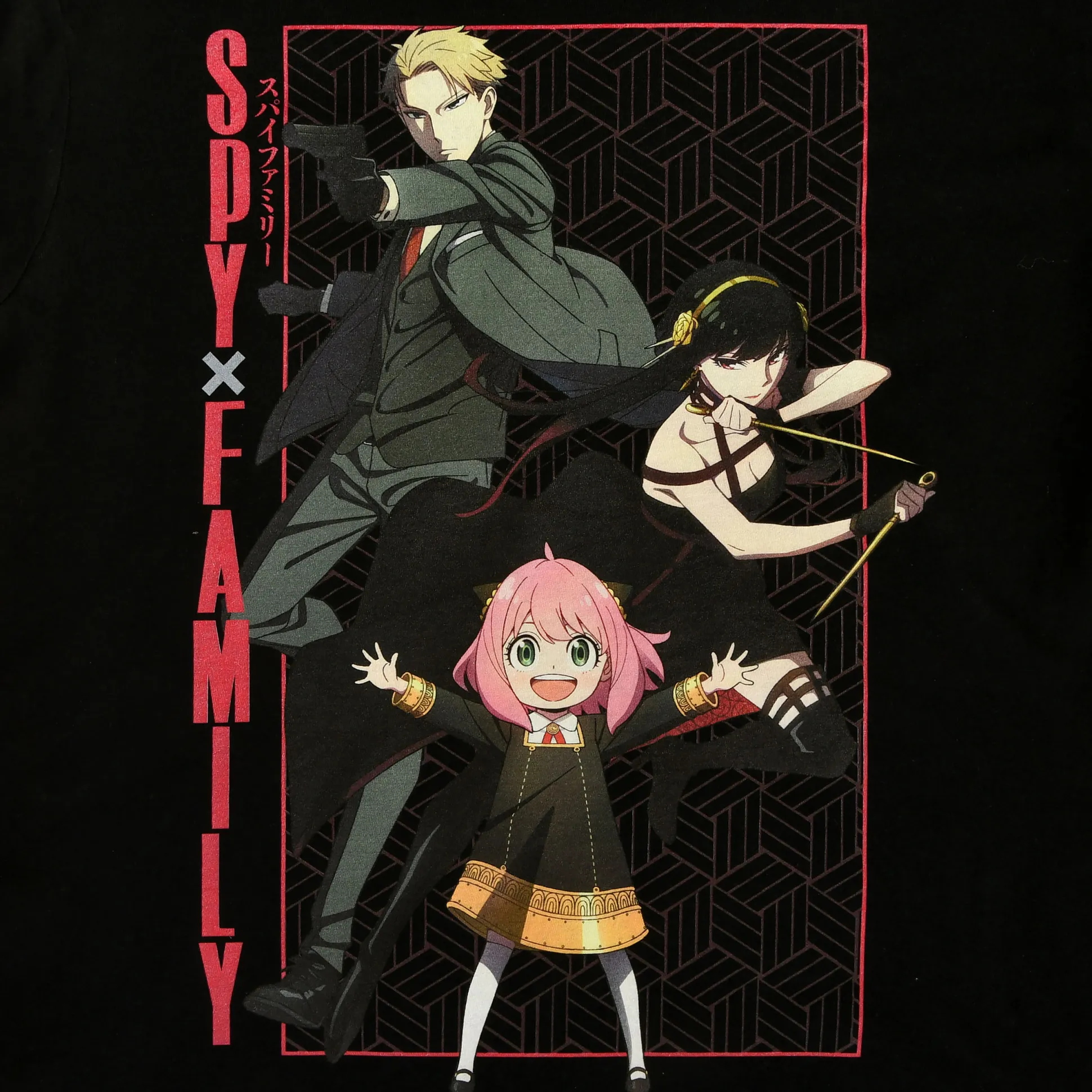 Spy x Family - In To Action T-shirt zwart