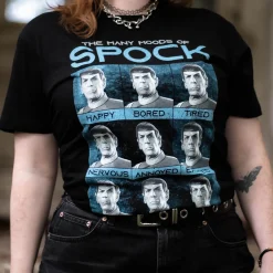 Star Trek - Many Mood of Spock T-shirt zwart