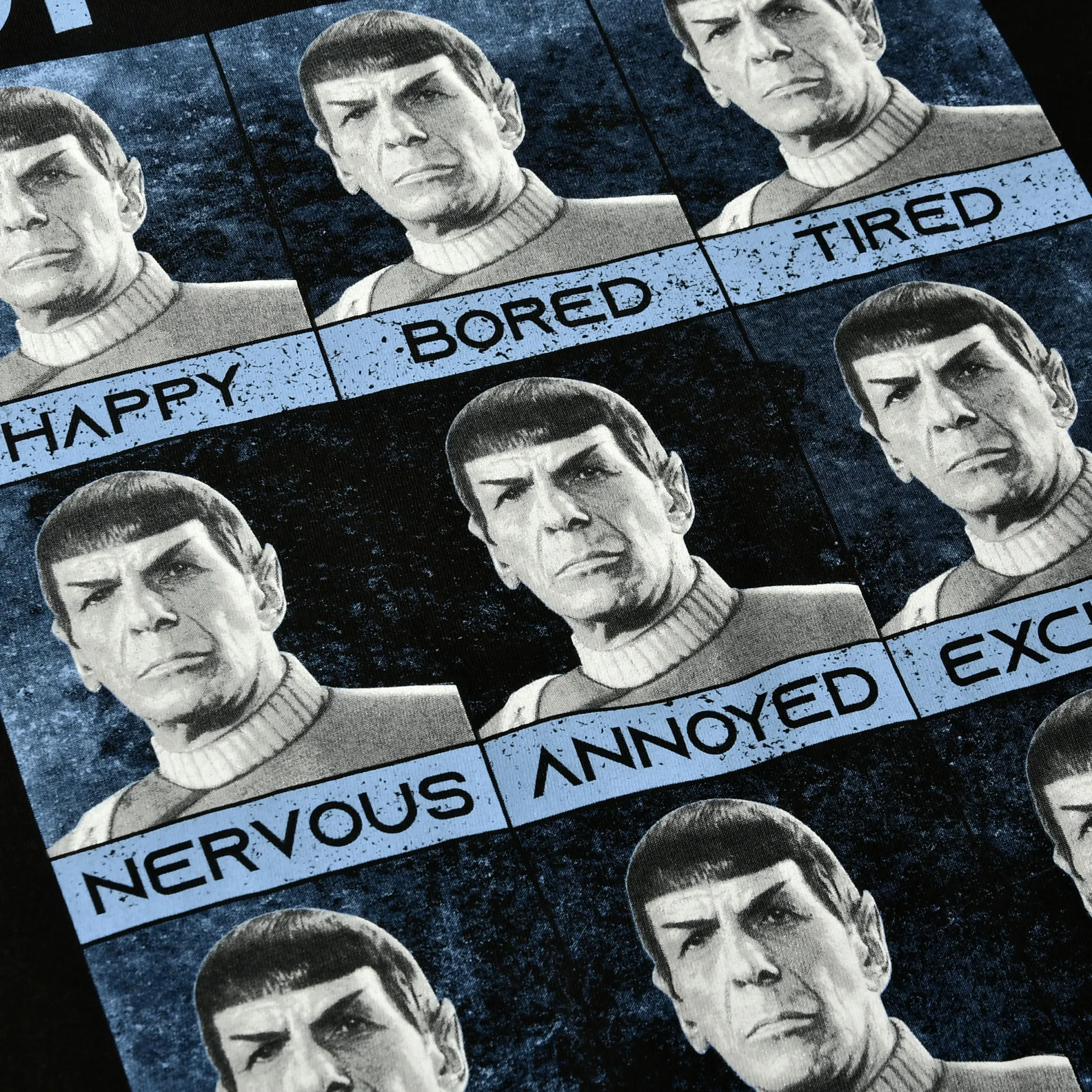 Star Trek - Many Mood of Spock T-shirt zwart