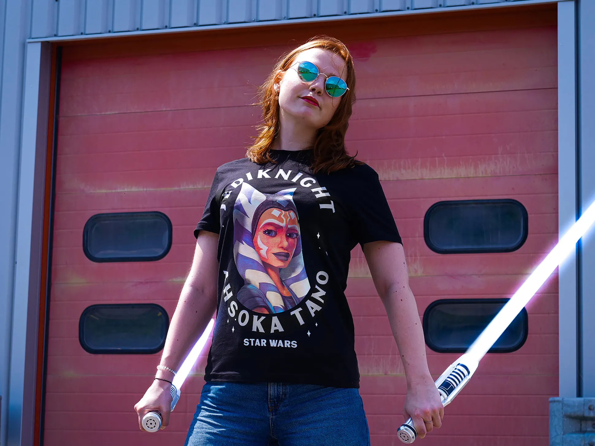 Star Wars - Ahsoka Tano Gezicht T-Shirt Zwart