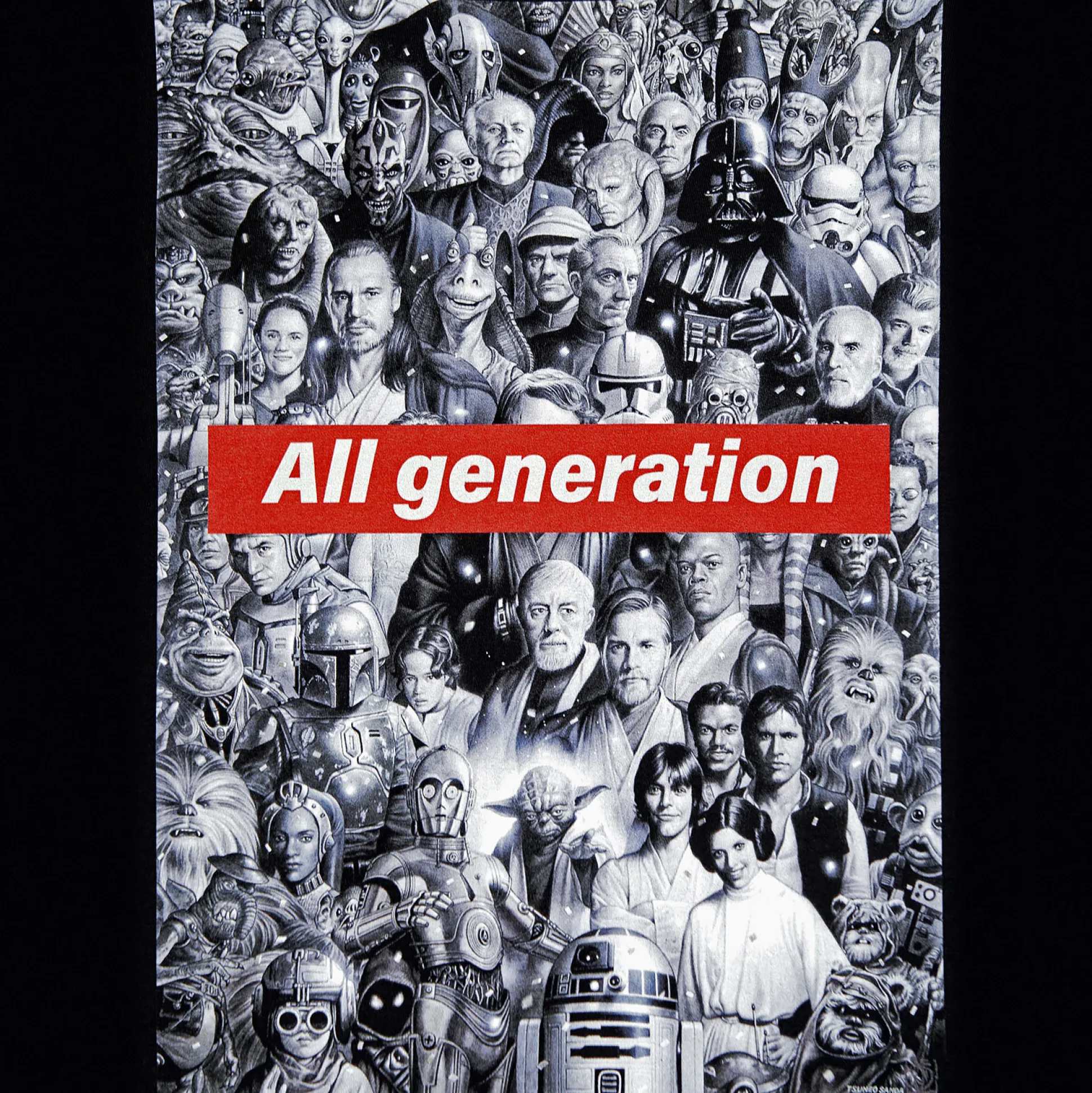 Star Wars - All Generation T-Shirt zwart