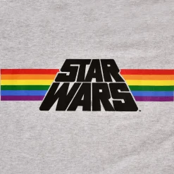 Star Wars - Classic Rainbow Logo Pride T-Shirt grijs