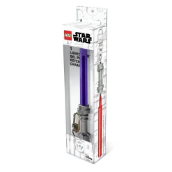 Star Wars - LEGO lichtzwaard-gelpen met karabijnhaak, paars