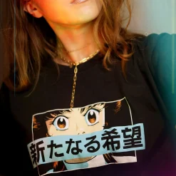 Star Wars - Manga Leia T-shirt Zwart