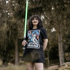 Star Wars - Retro Film Poster T-Shirt Zwart