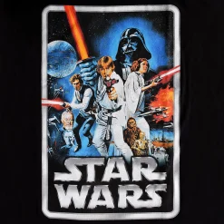 Star Wars - Retro Film Poster T-Shirt Zwart