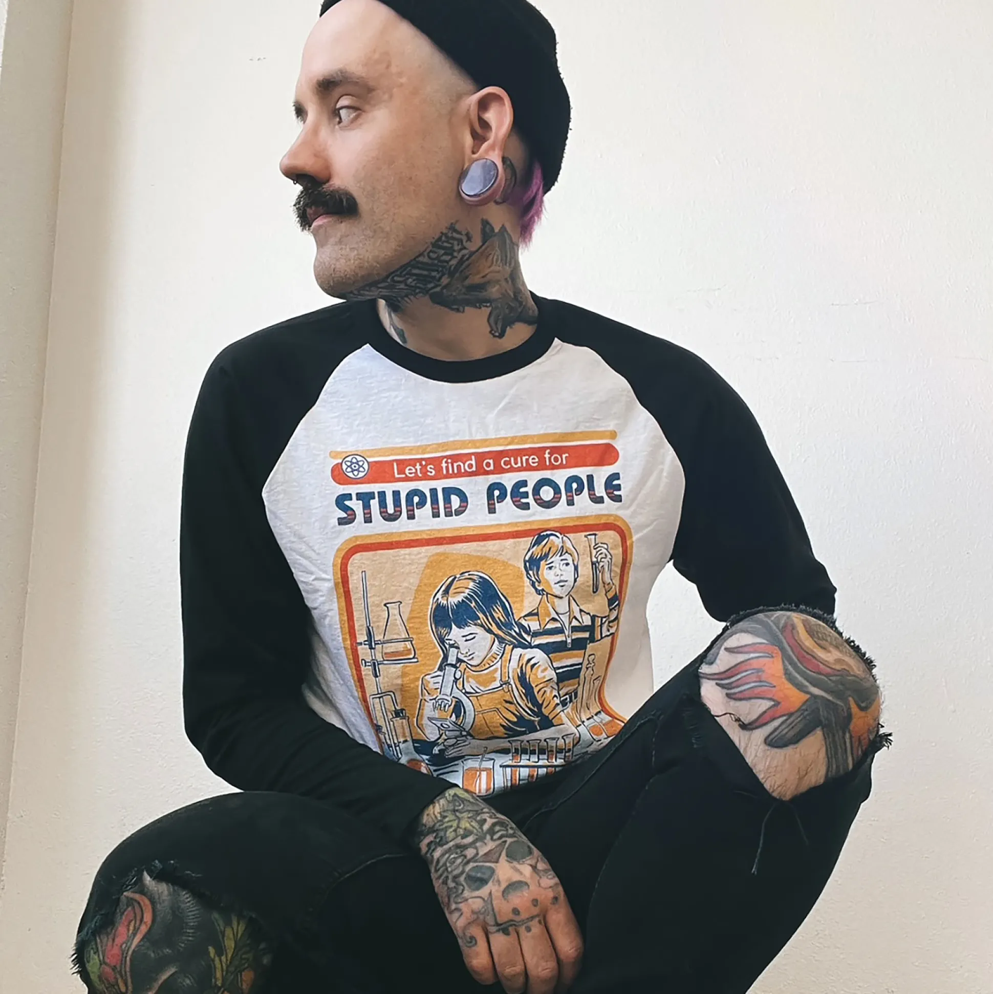 Steven Rhodes - Laten we een geneesmiddel vinden voor domme mensen Longsleeve