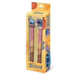 Stitch balpennen met gumfunctie 2-delige set - Lilo & Stitch