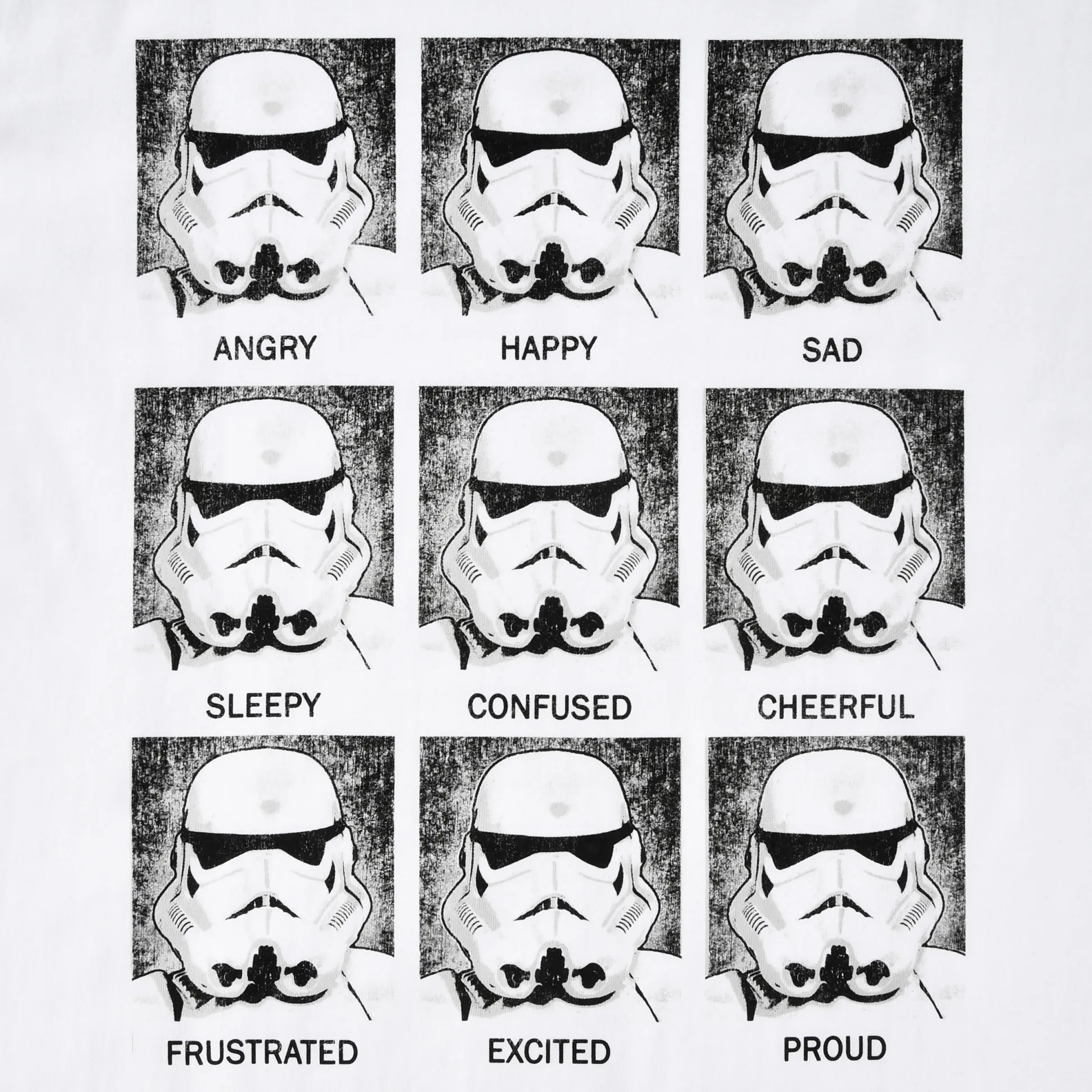 Stormtrooper Multiface T-shirt wit - Star Wars