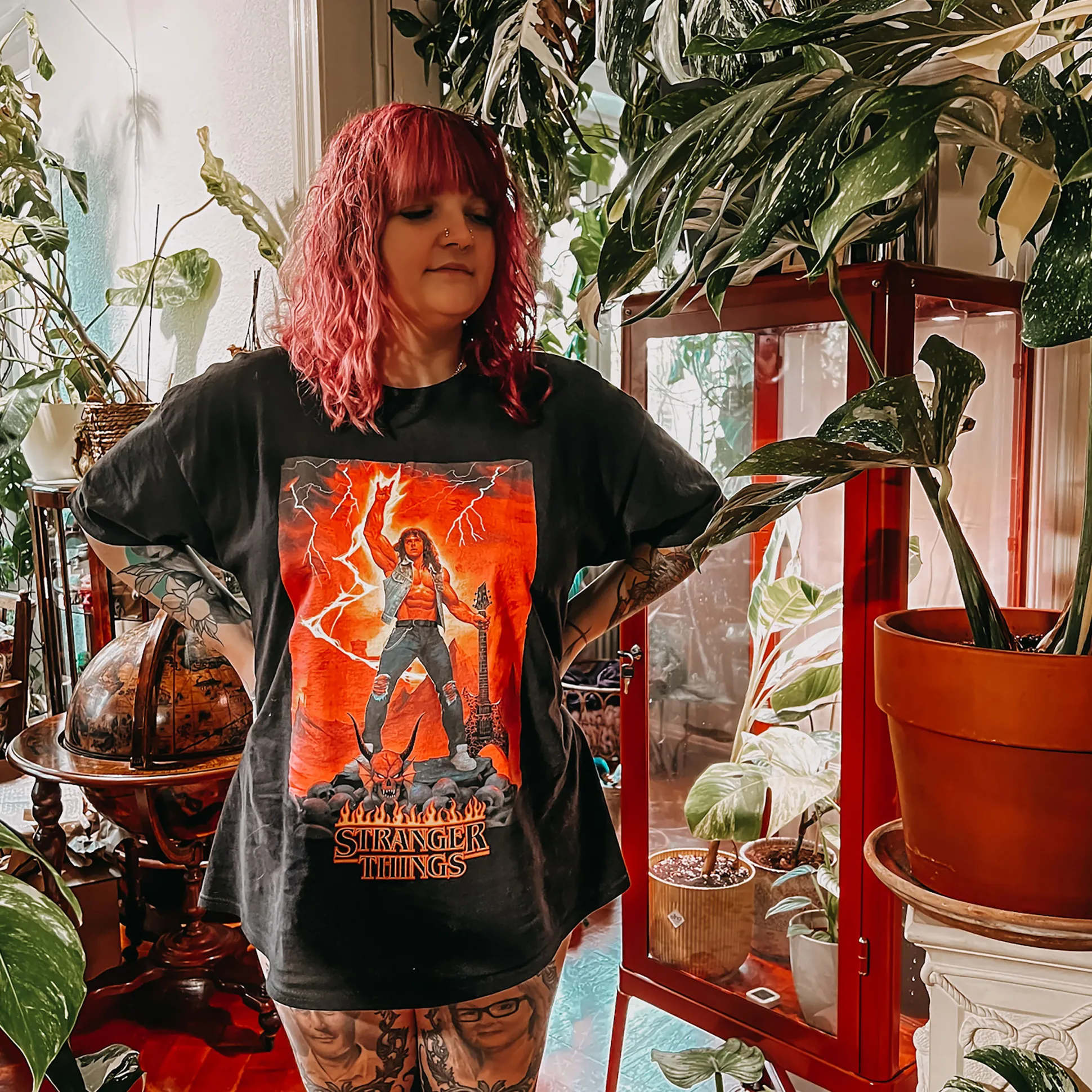 Stranger Things - Eddie Rocks T-shirt zwart