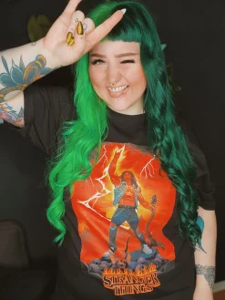 Stranger Things - Eddie Rocks T-shirt zwart