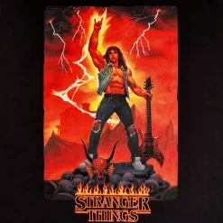 Stranger Things - Eddie Rocks T-shirt zwart